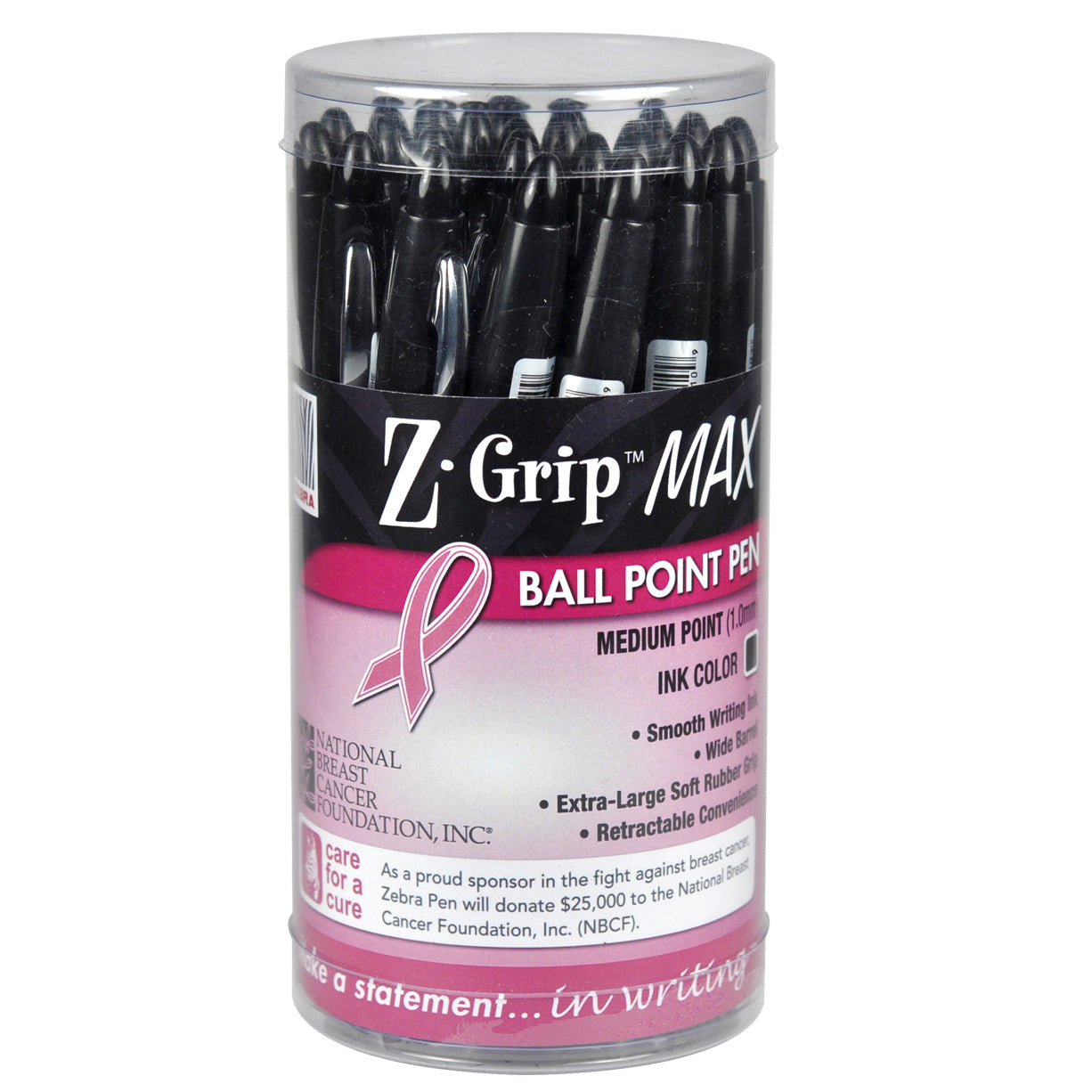32577-Z-Grip-Max-Retractable-Ballpoint-Bold-1.2mm-Bk-BCA-24pc-Cup