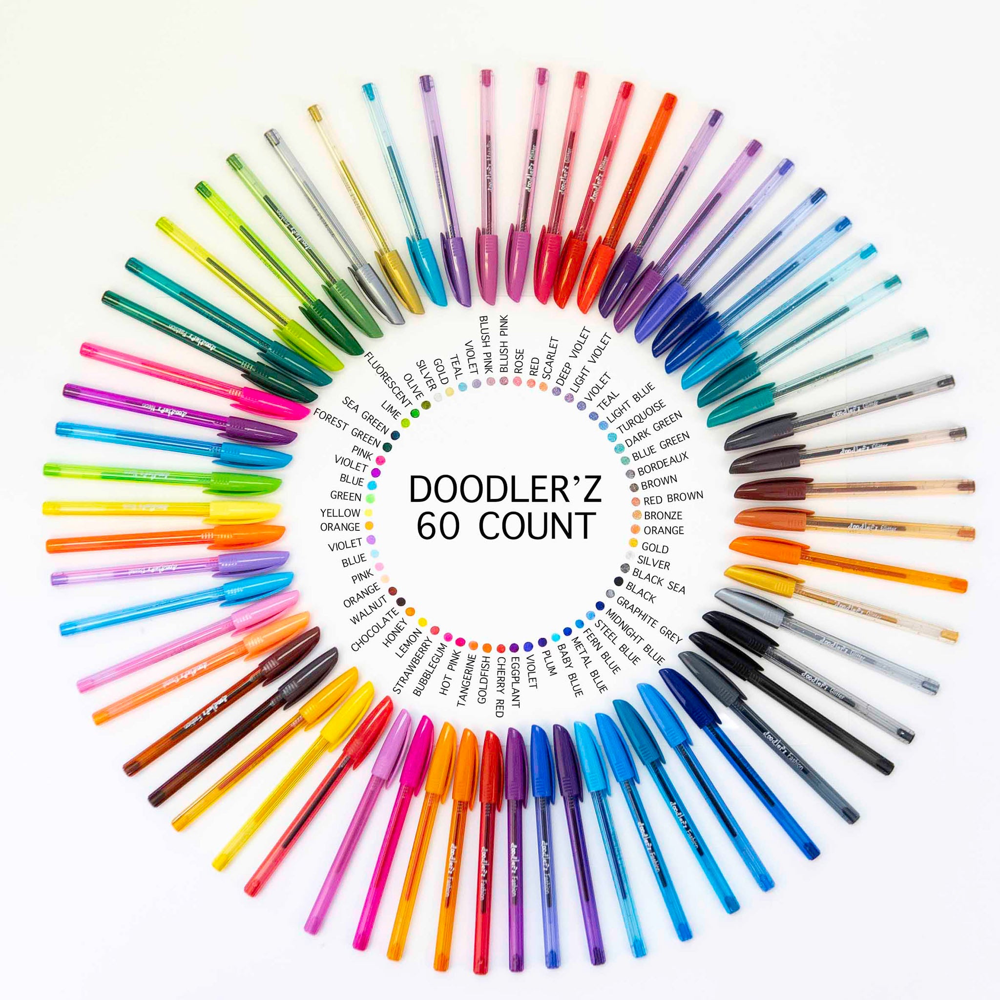 41960_Doodlerz_Gel_Stick_1.0mm_Assorted_60Pk