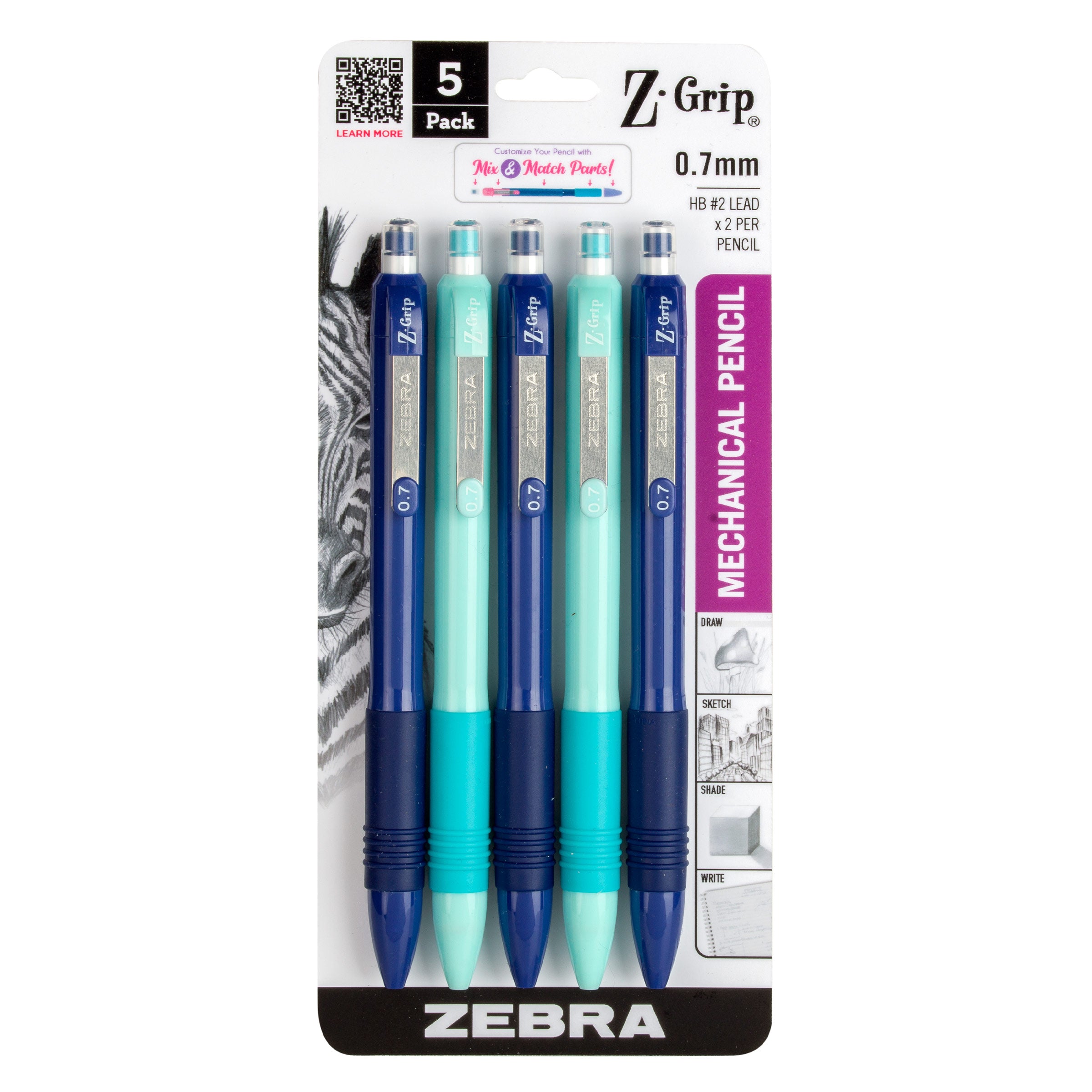 Assorted Brights (Navy & Lt Blue)